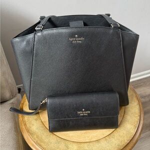 Kate Spade Black Saffiano Leather Shoulder Bag